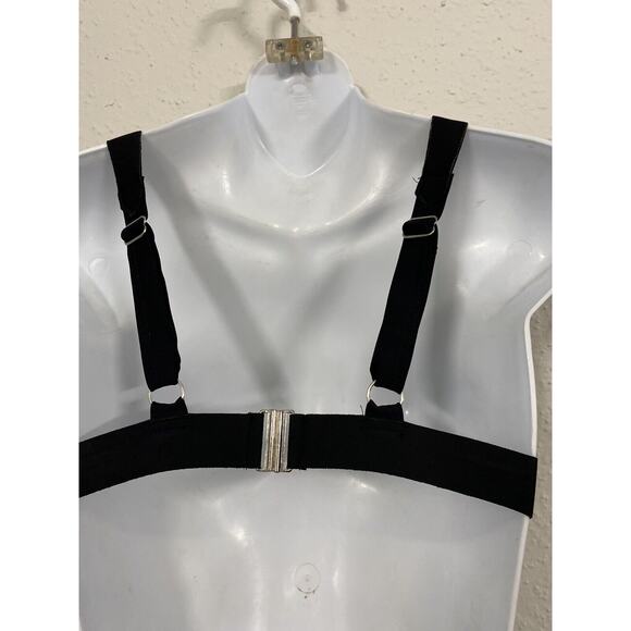 Pre-Owned ZAFUL FOREVER YOUNG 2 PIECE BIKINI SWIMSUIT SIZE Medium Black PADDED - Picture 8 of 11